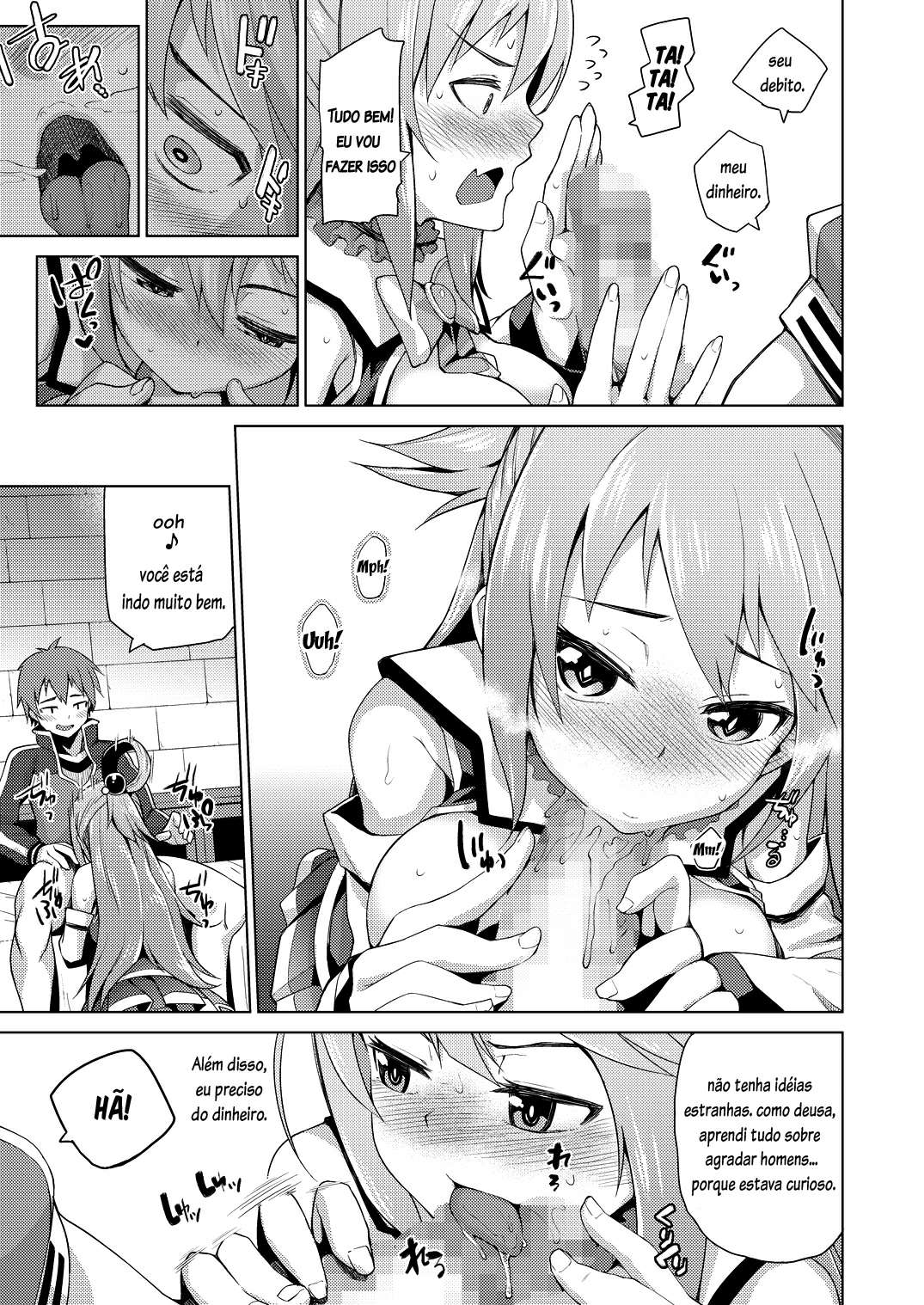 KonoSuba Kazuma comendo a Aqua Hentai