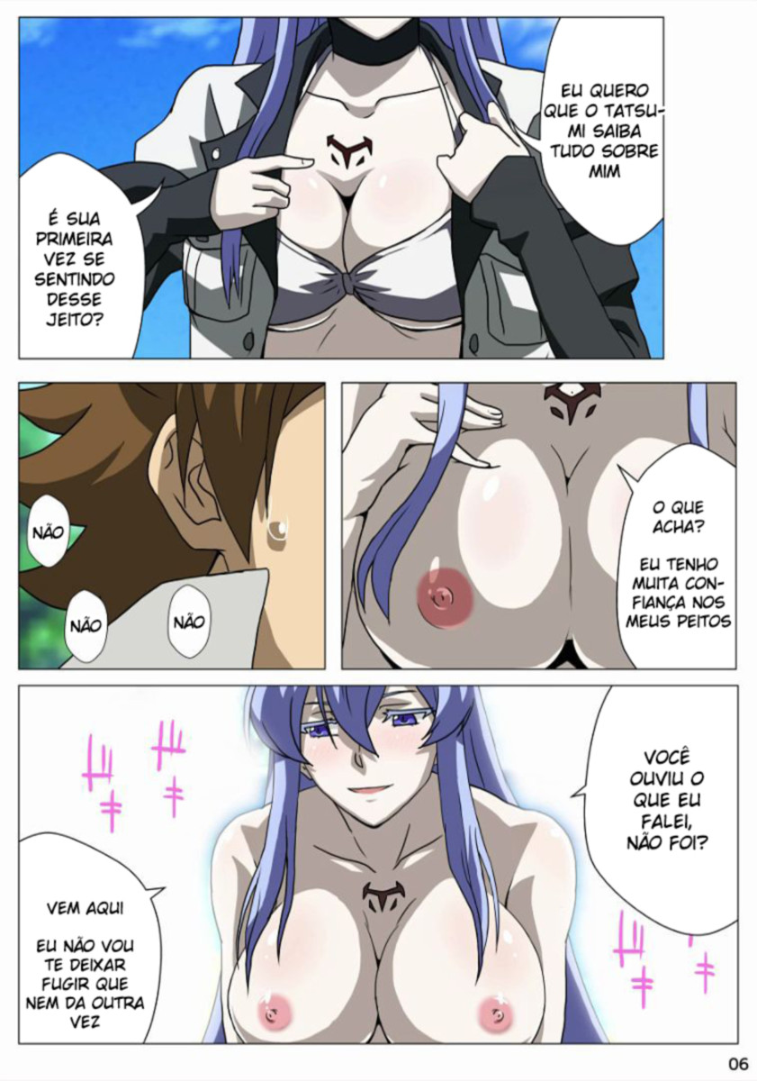 Akame ga Kill Tatsumi comendo a Esdeath Hentai