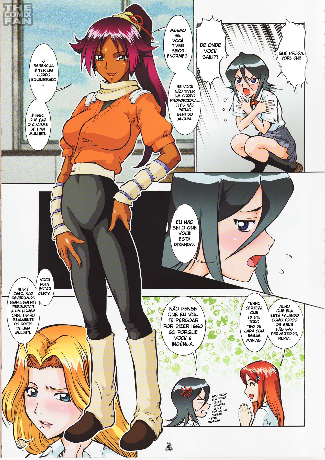 Ichigo comendo a Yoruichi e sua amiga Rangiku Hentai