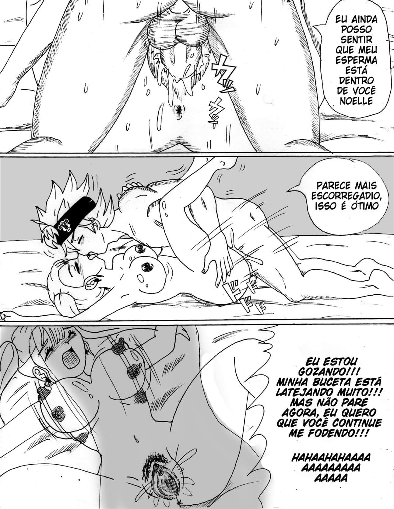 Black Clover Asta x Noelle Formando uma família Hentai