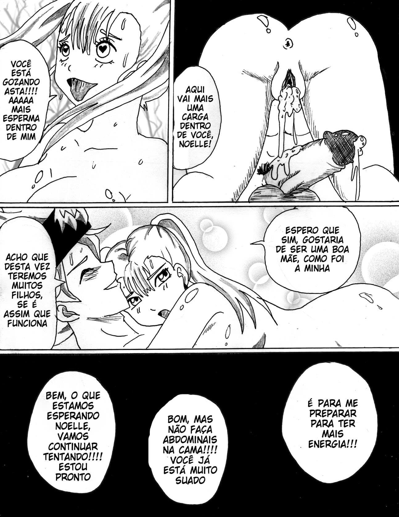 Black Clover Asta x Noelle Formando uma família Hentai