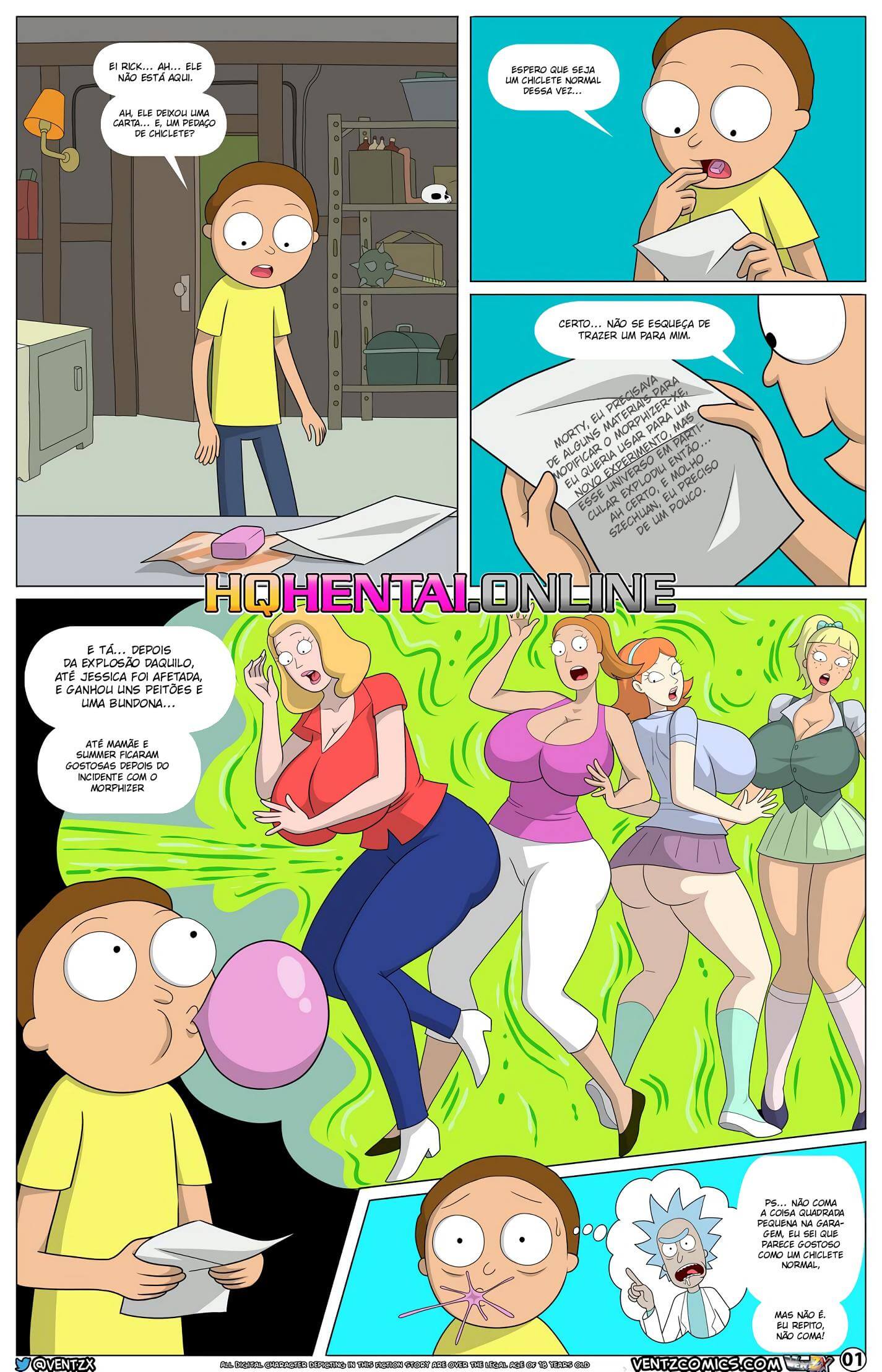 O Experimento de Morty Hentai